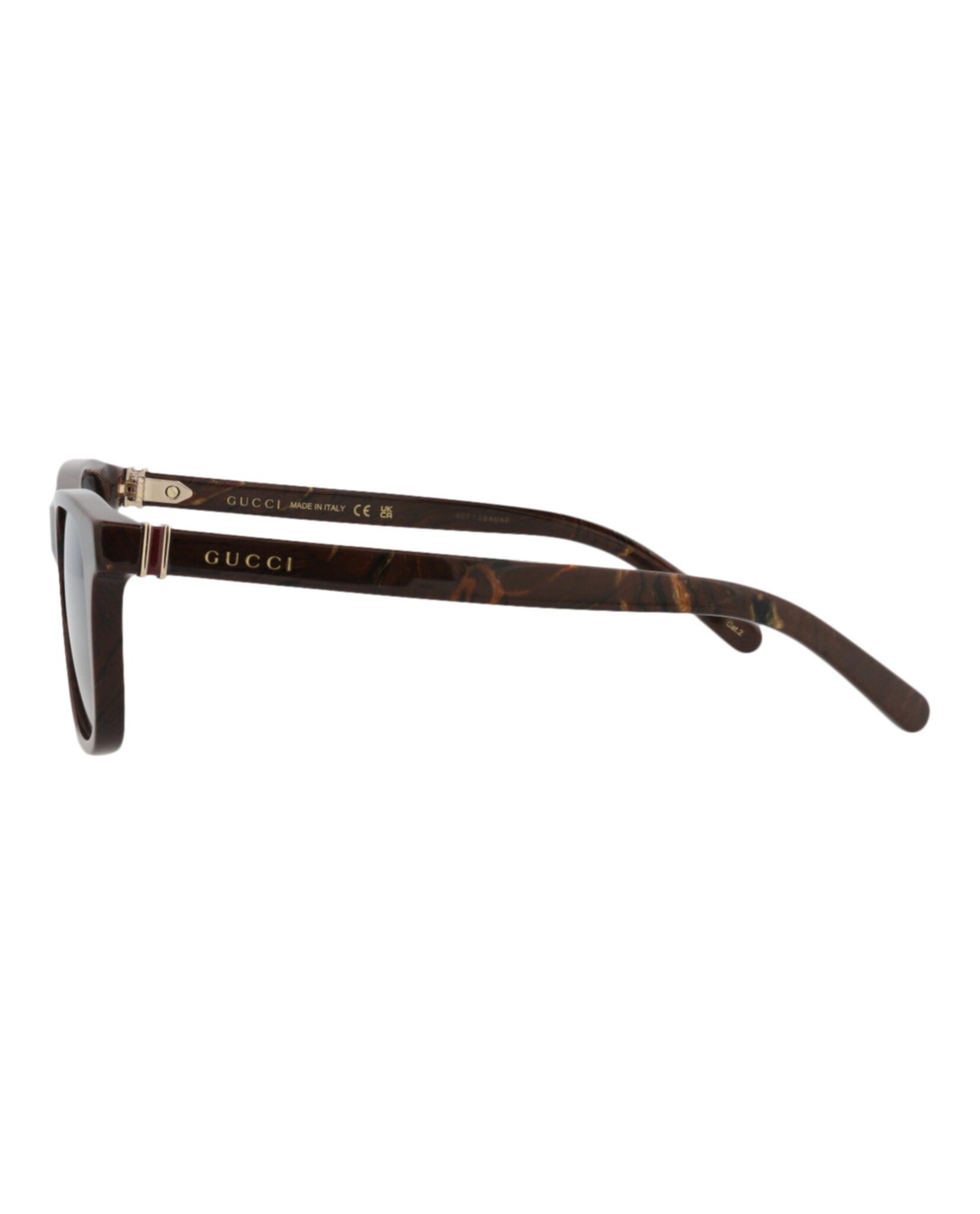 Gucci Mens Square/Rectangle Brown Brown Grey Fashion Designer Eyewear