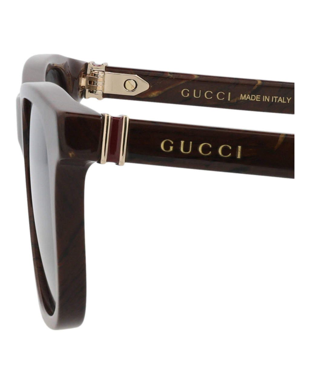 Gucci Mens Square/Rectangle Brown Brown Grey Fashion Designer Eyewear