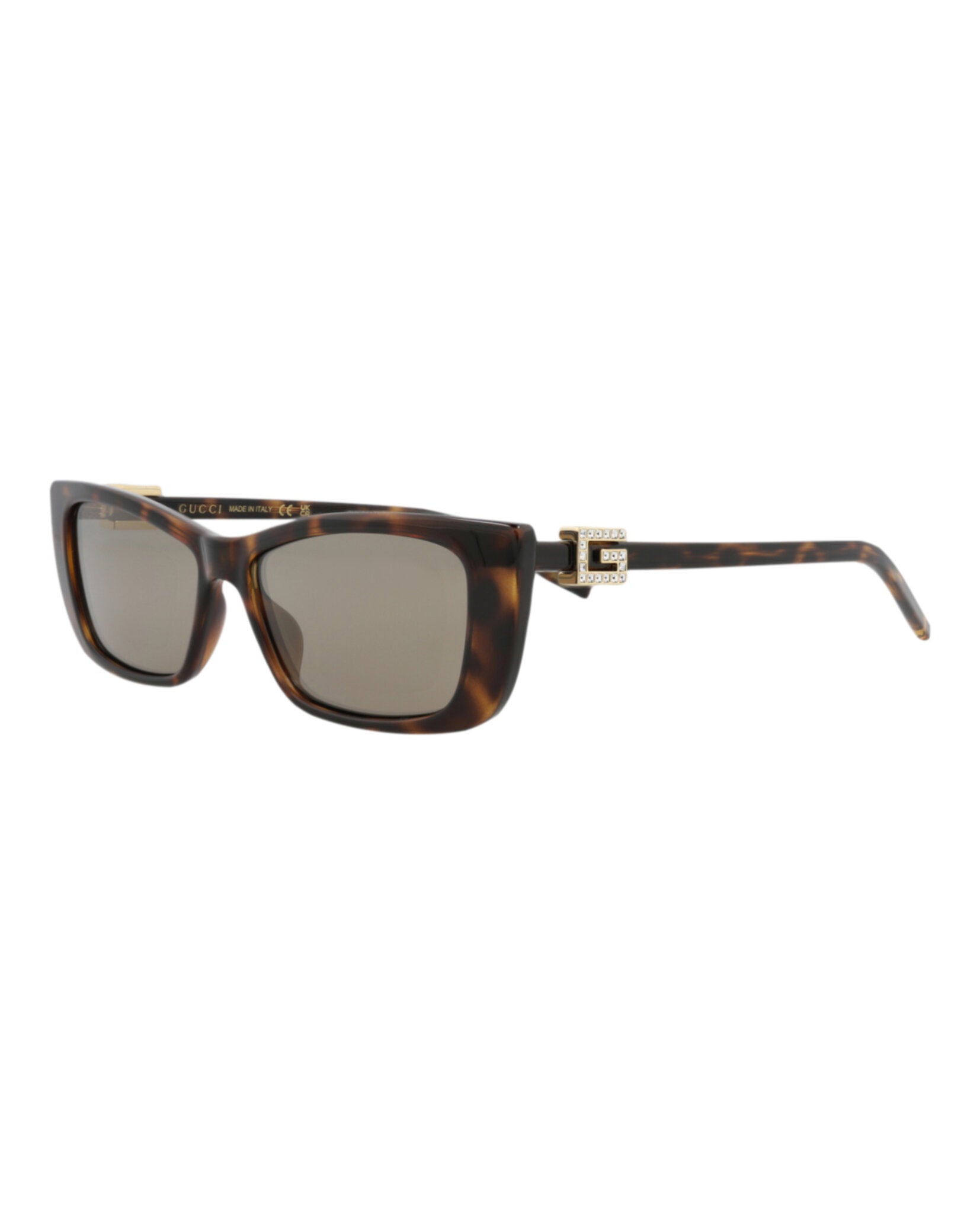 Gucci Womens Cat Eye Havana Havana Grey Fashion Designer Eyewear