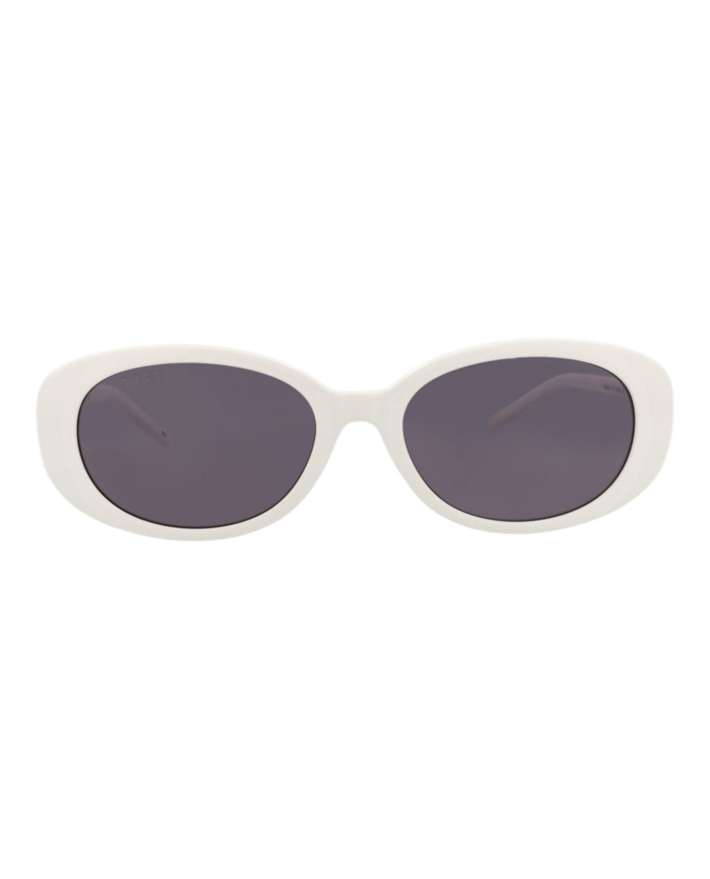 Gucci Womens Round/Oval White White Grey Fashion Designer Eyewear
