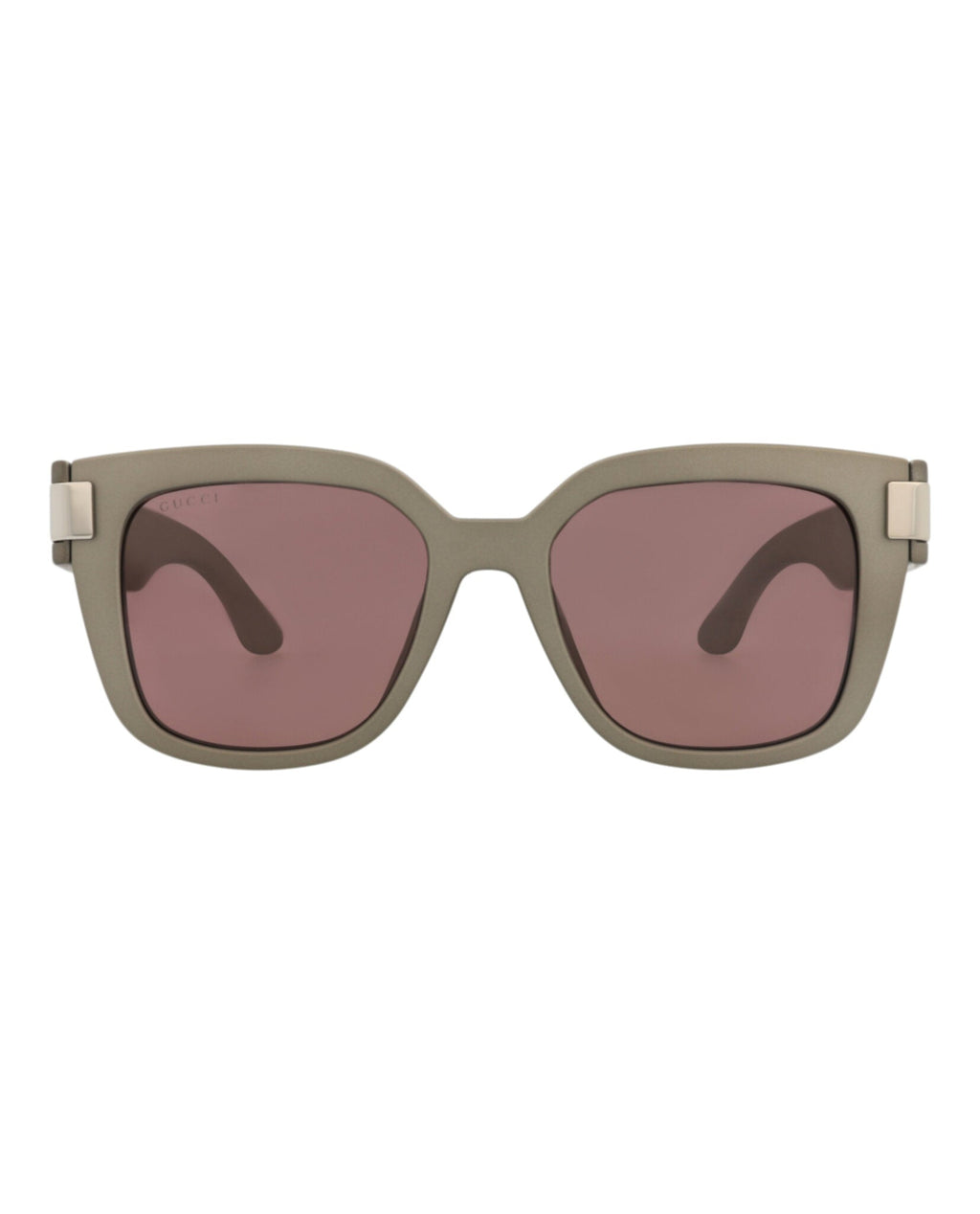 Gucci Womens Square/Rectangle Grey Grey Brown Fashion Designer Eyewear