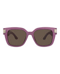 Gucci Womens Square/Rectangle Violet Violet Brown Fashion Designer Eyewear