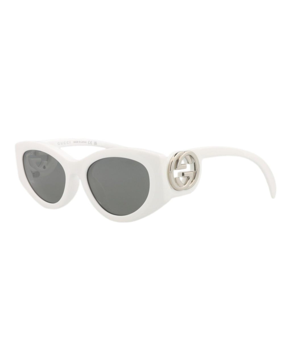 Gucci Womens Cat Eye White White Grey Fashion Designer Eyewear