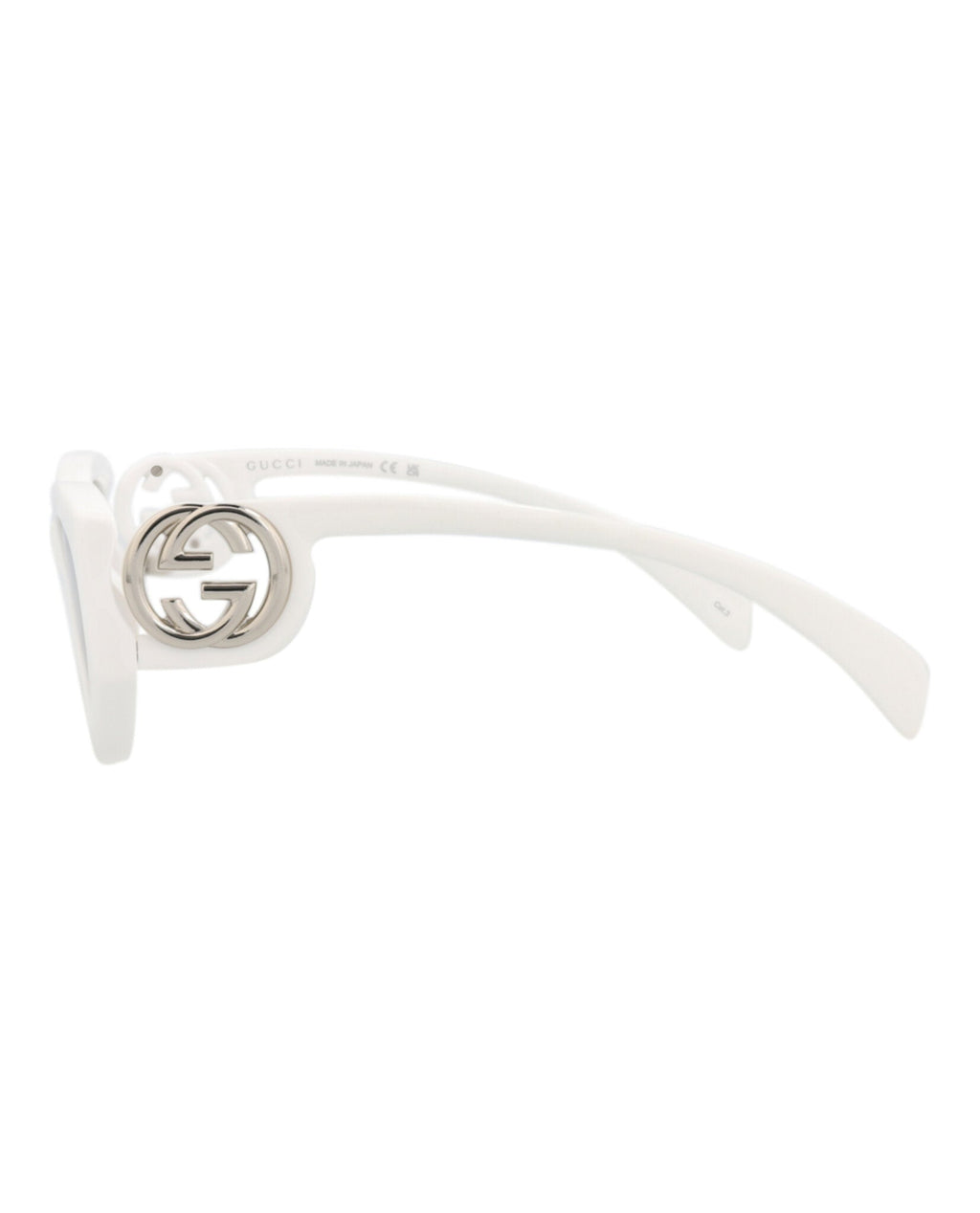 Gucci Womens Cat Eye White White Grey Fashion Designer Eyewear
