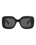 Gucci Womens Square/Rectangle Black Black Grey Fashion Designer Eyewear