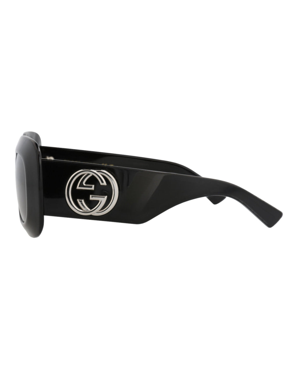 Gucci Womens Square/Rectangle Black Black Grey Fashion Designer Eyewear
