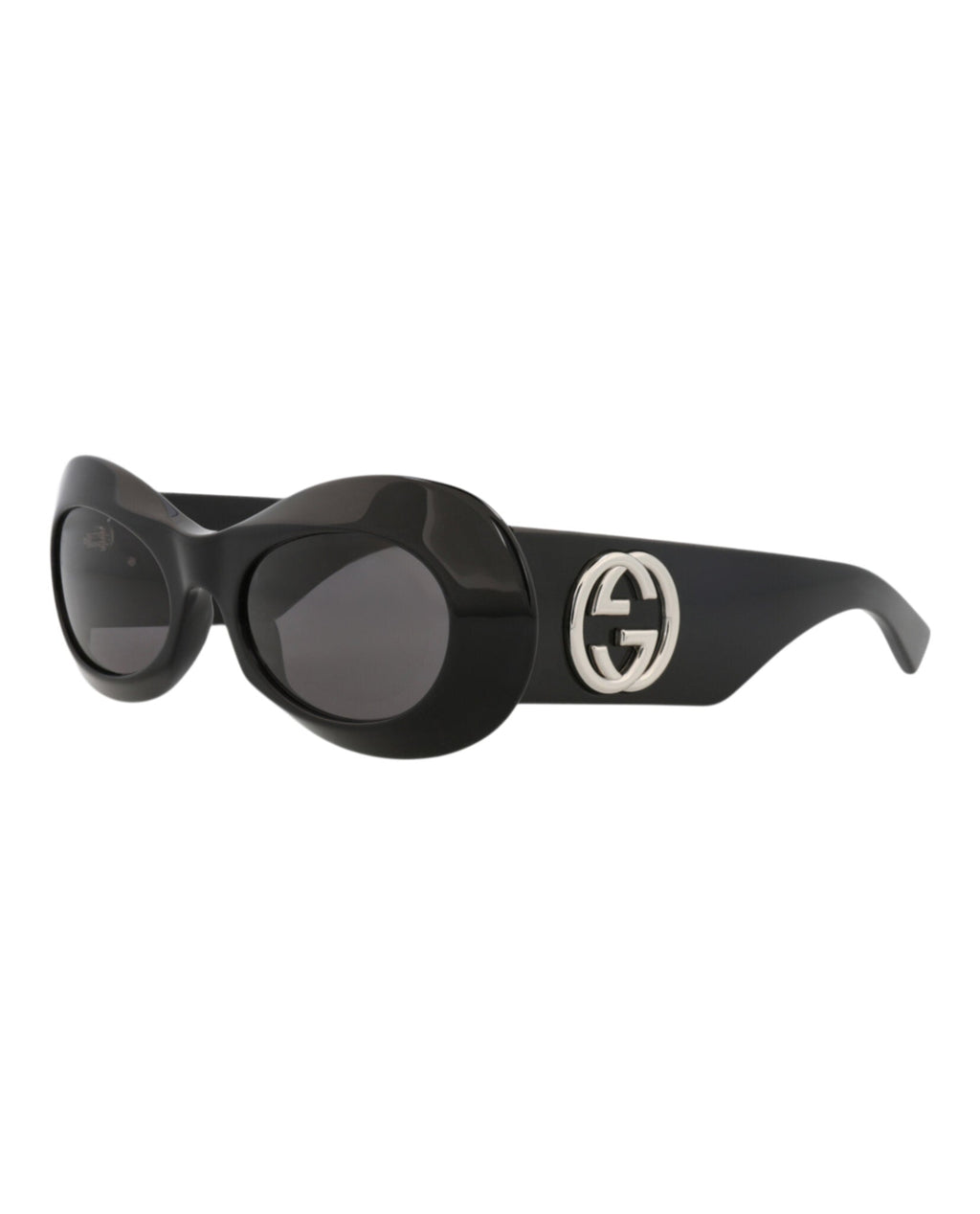 Gucci Womens Round/Oval Black Black Grey Fashion Designer Eyewear