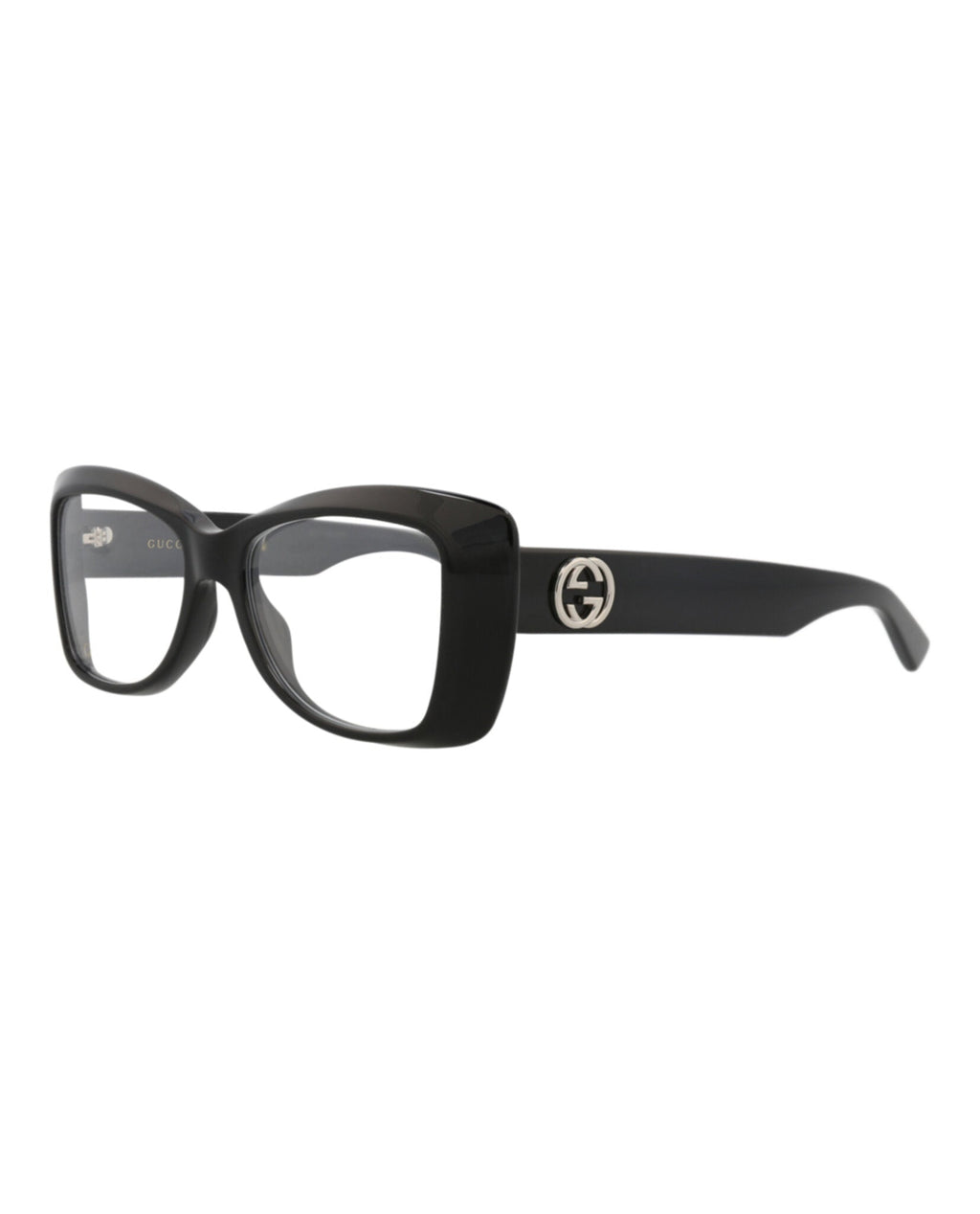 Gucci Womens Square/Rectangle Black Black Transparent Fashion Designer Eyewear