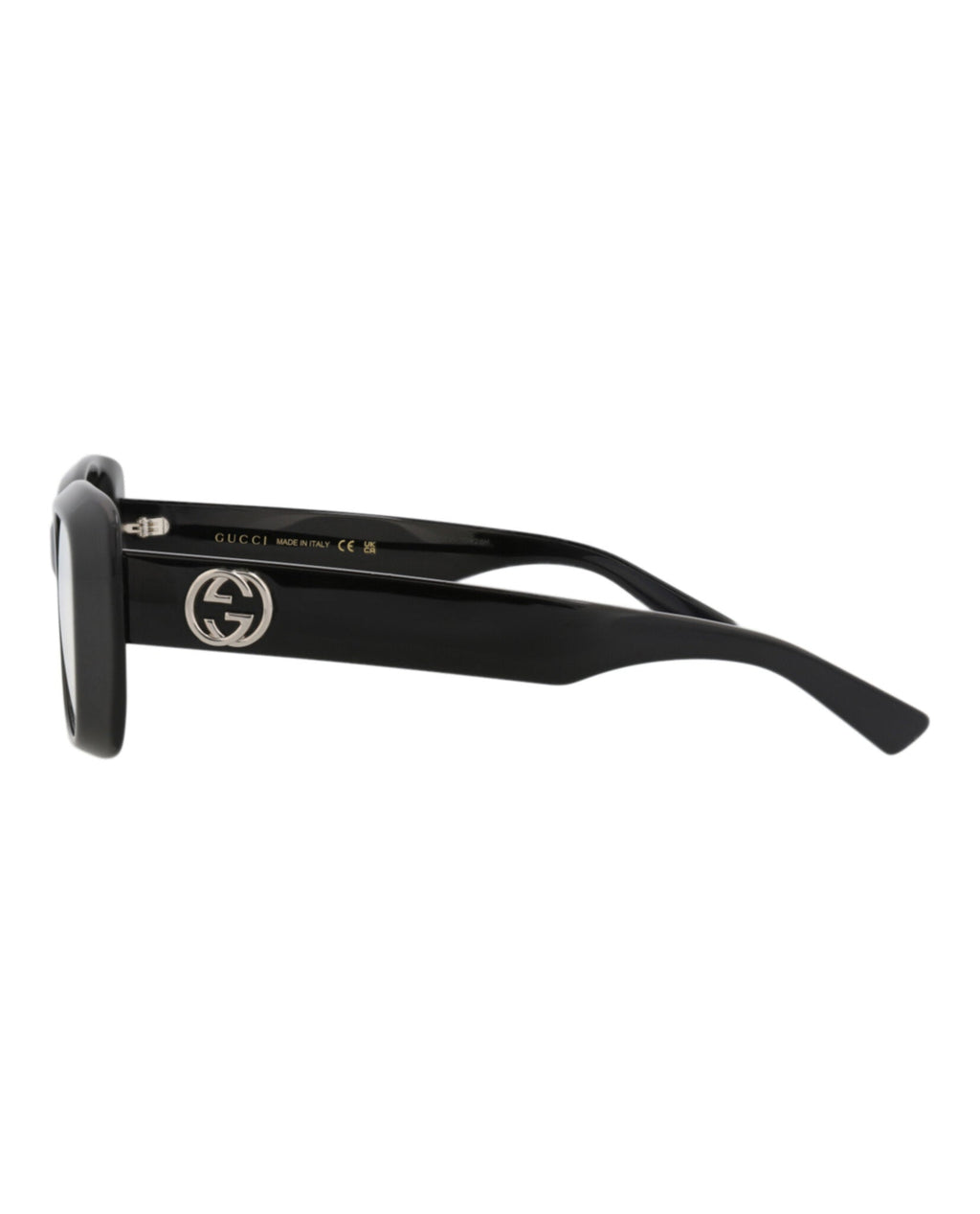 Gucci Womens Square/Rectangle Black Black Transparent Fashion Designer Eyewear