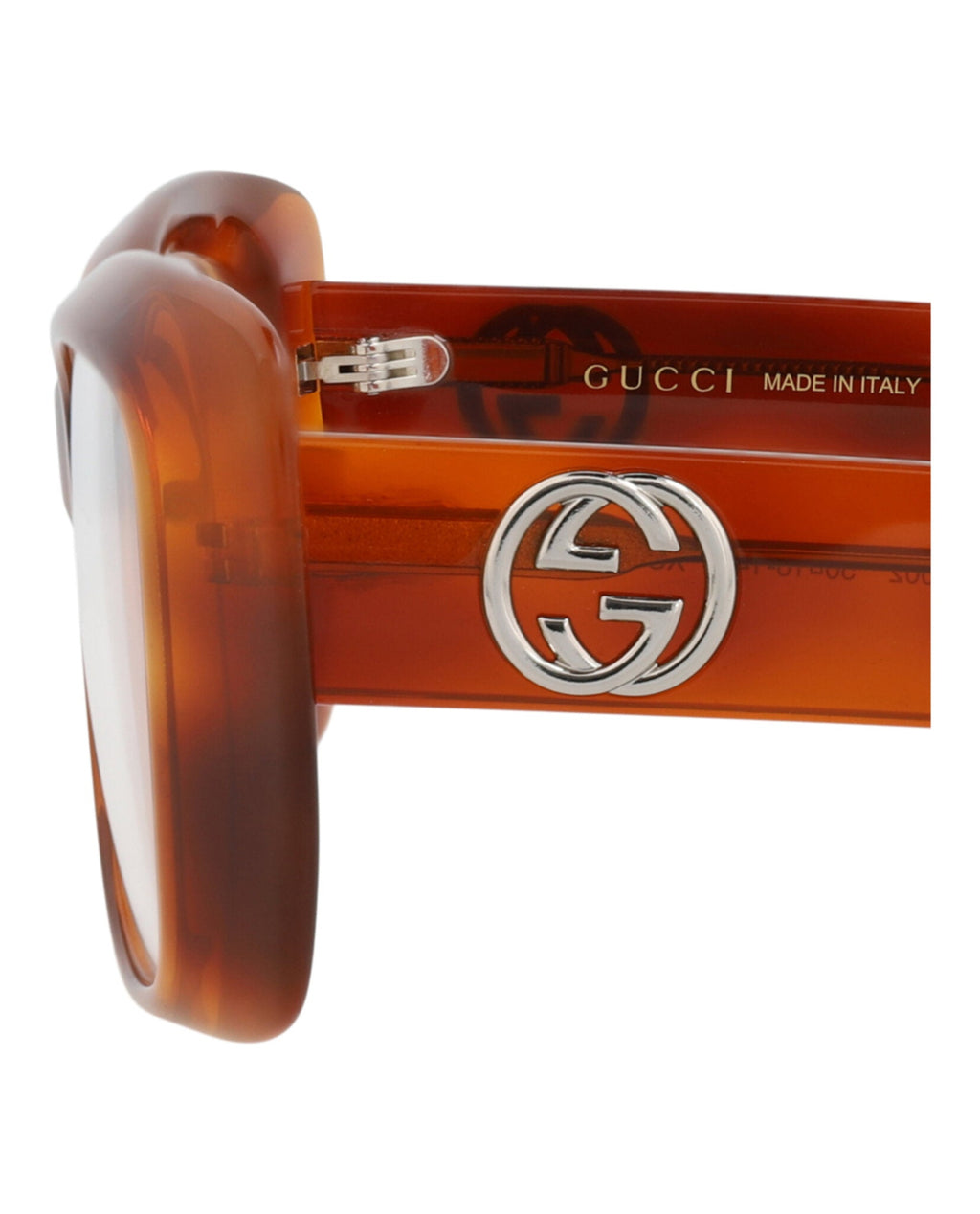 Gucci Womens Square/Rectangle Havana Havana Transparent Fashion Designer Eyewear