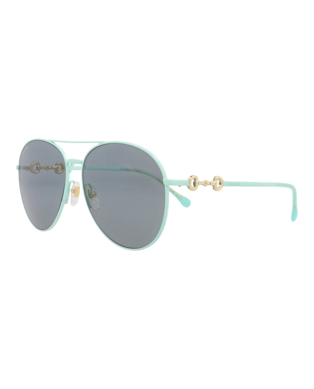 Gucci Womens Aviator Green Green Grey Fashion Designer Eyewear