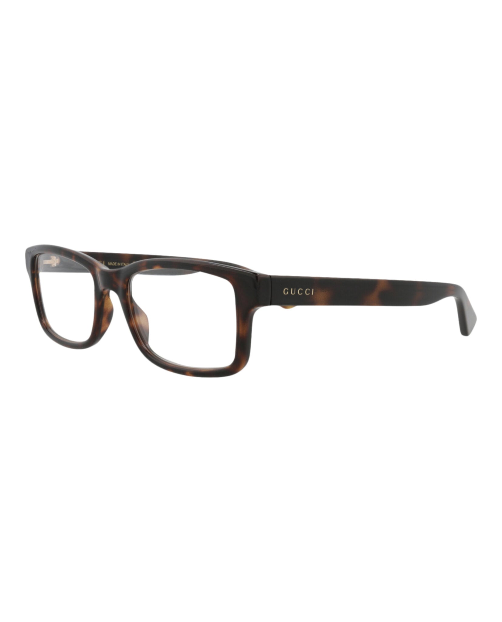 Gucci Mens Square/Rectangle Havana Havana Transparent Fashion Designer Eyewear