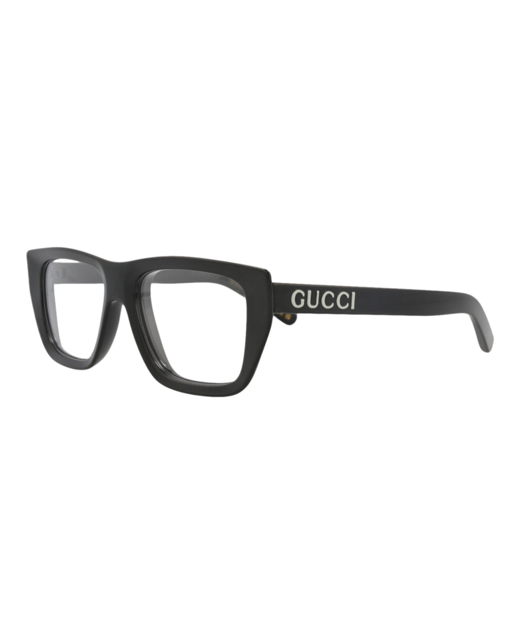 Gucci Mens Square/Rectangle Black Black Transparent Fashion Designer Eyewear