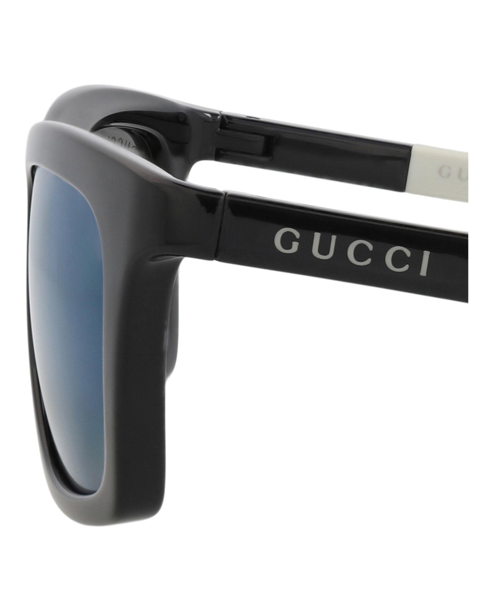 Gucci Mens Square/Rectangle Black Grey Blue Fashion Designer Eyewear