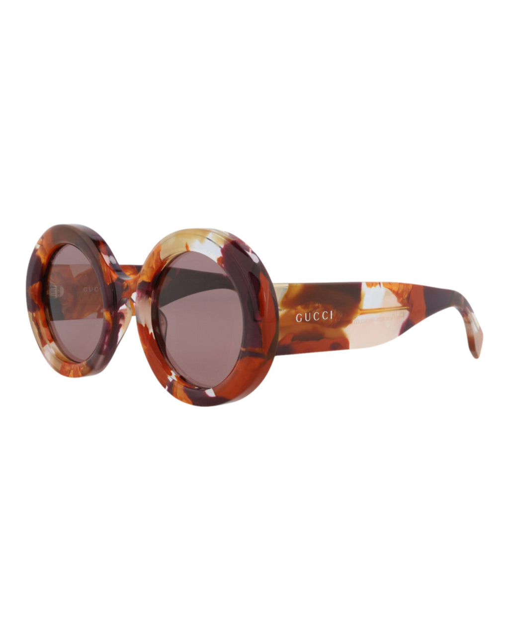 Gucci Womens Round/Oval Orange Orange Violet Fashion Designer Eyewear