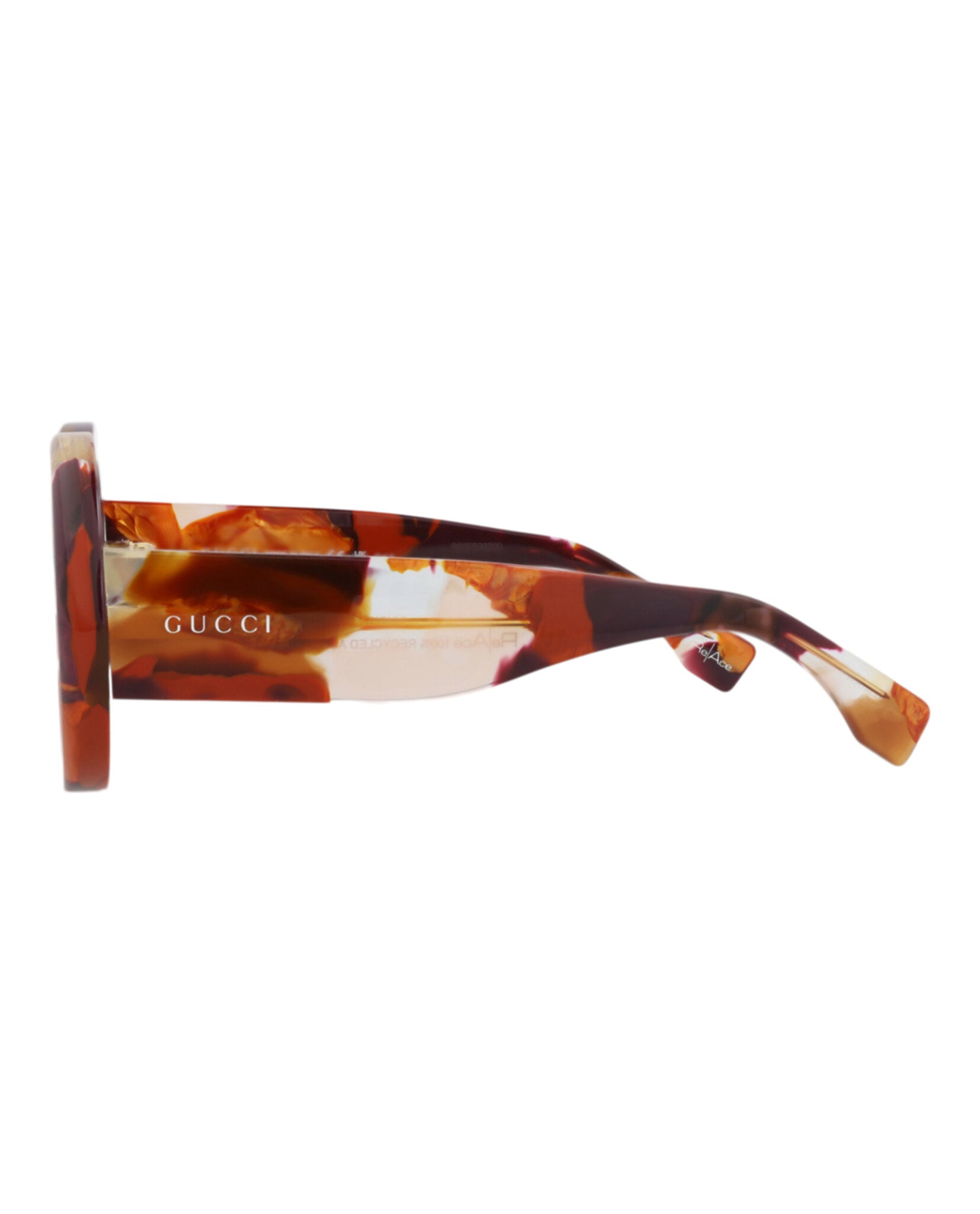 Gucci Womens Round/Oval Orange Orange Violet Fashion Designer Eyewear
