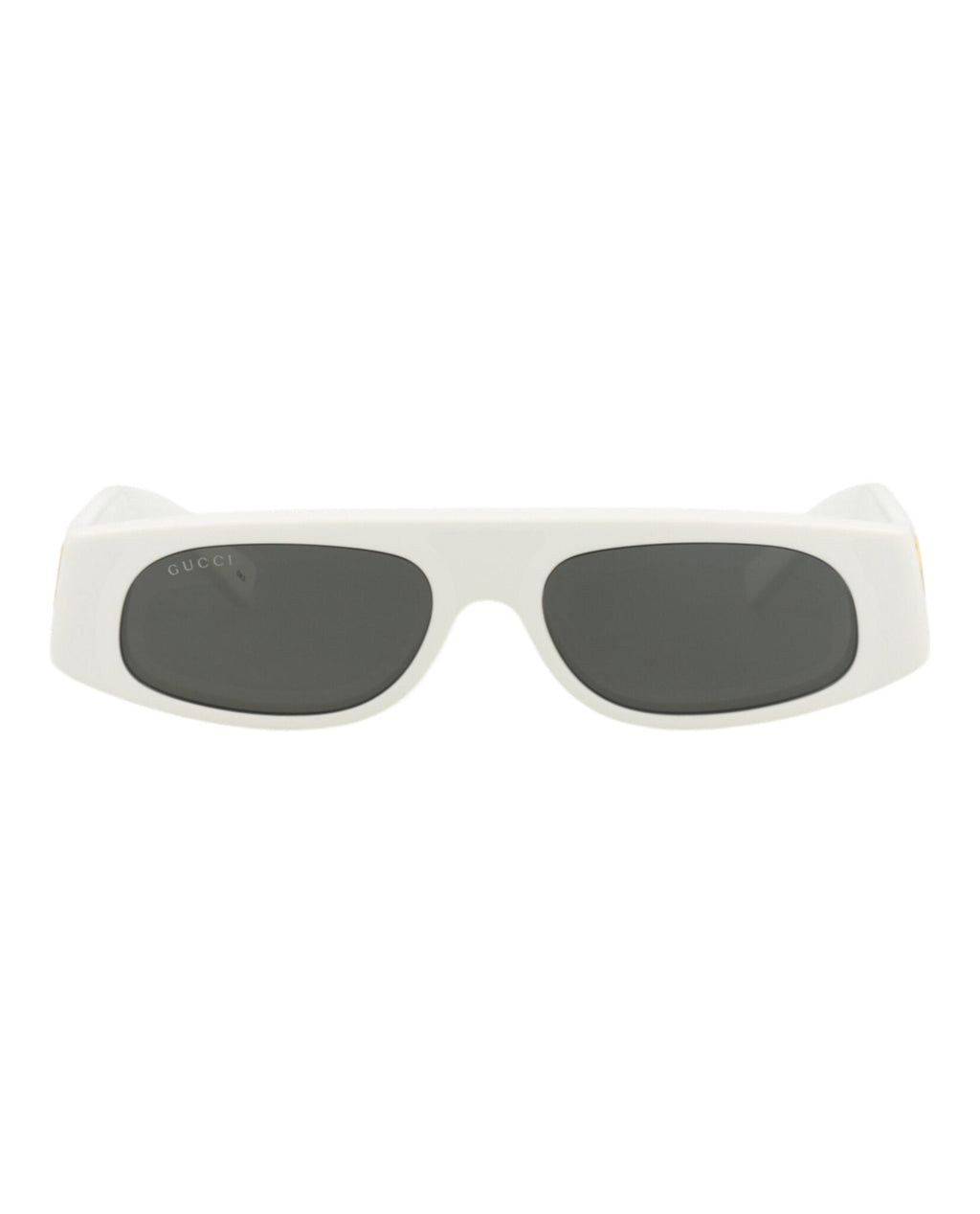 Gucci Womens Square/Rectangle White White Grey Fashion Designer Eyewear