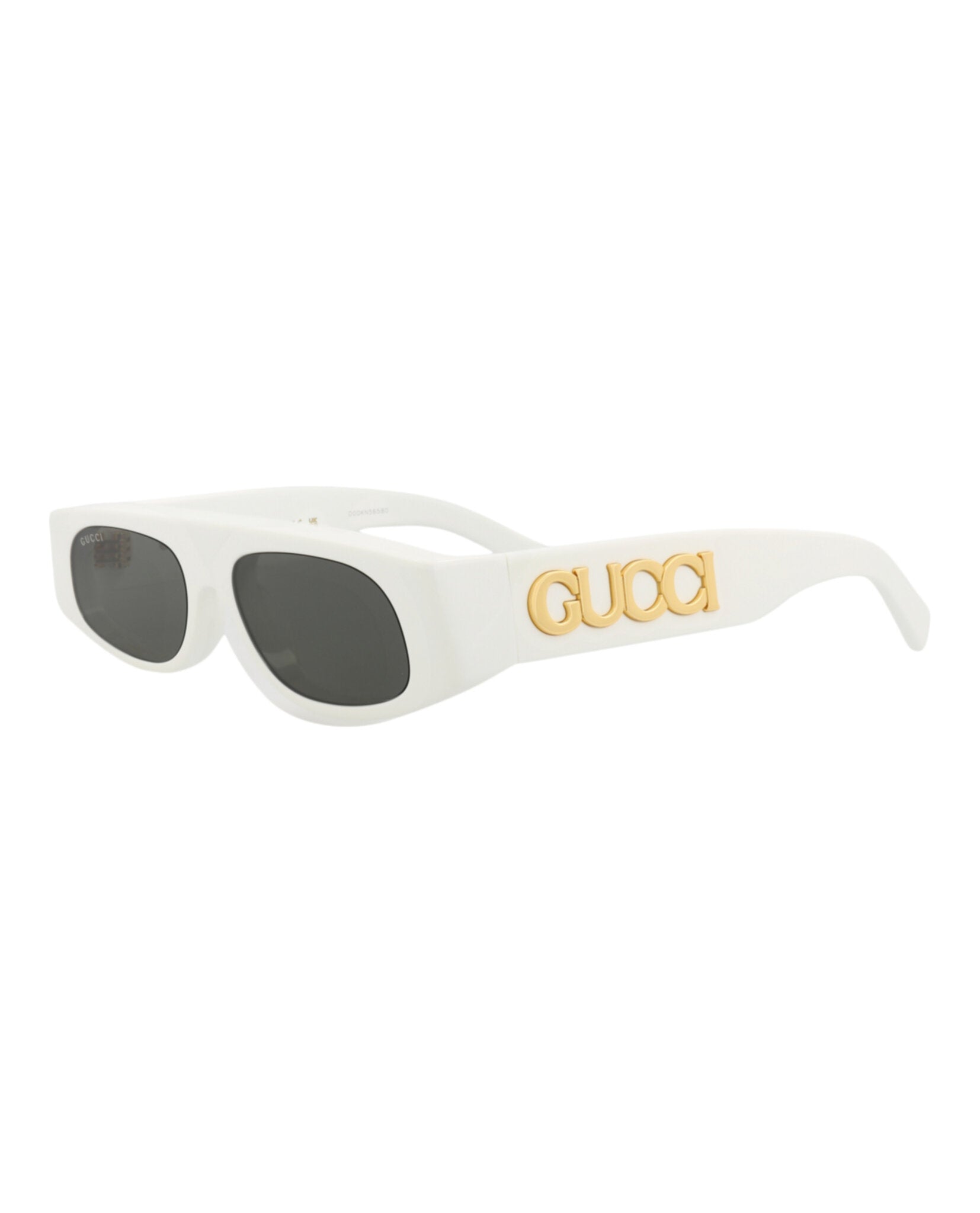 Gucci Womens Square/Rectangle White White Grey Fashion Designer Eyewear