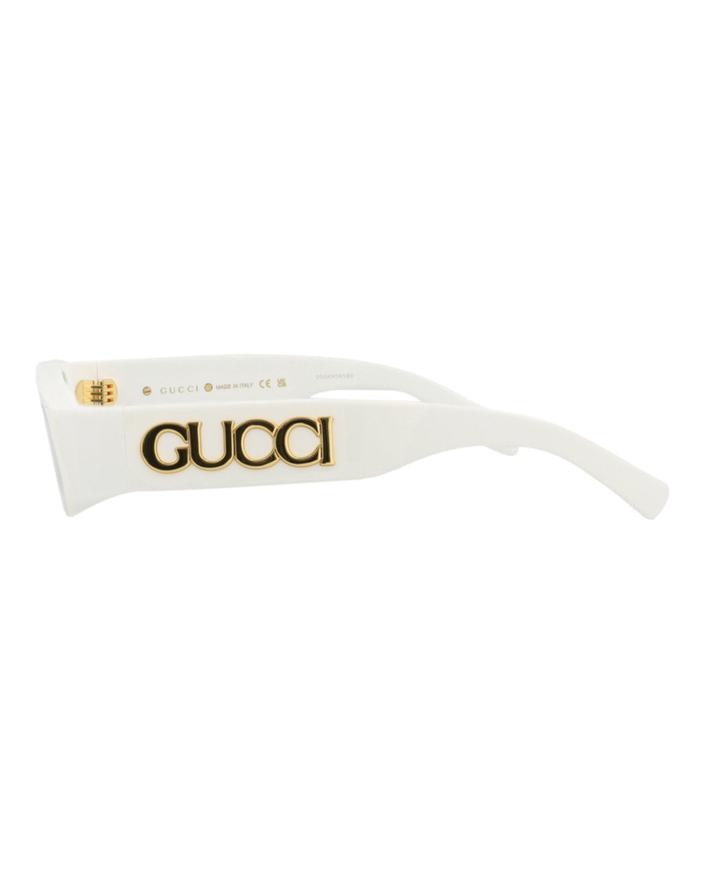 Gucci Womens Square/Rectangle White White Grey Fashion Designer Eyewear
