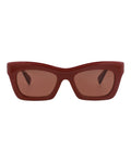 Gucci Womens Cat Eye Burgundy Burgundy Brown Fashion Designer Eyewear