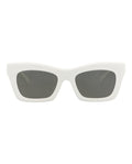 Gucci Womens Cat Eye White White Grey Fashion Designer Eyewear