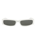 Gucci Mens Square/Rectangle White White Grey Fashion Designer Eyewear