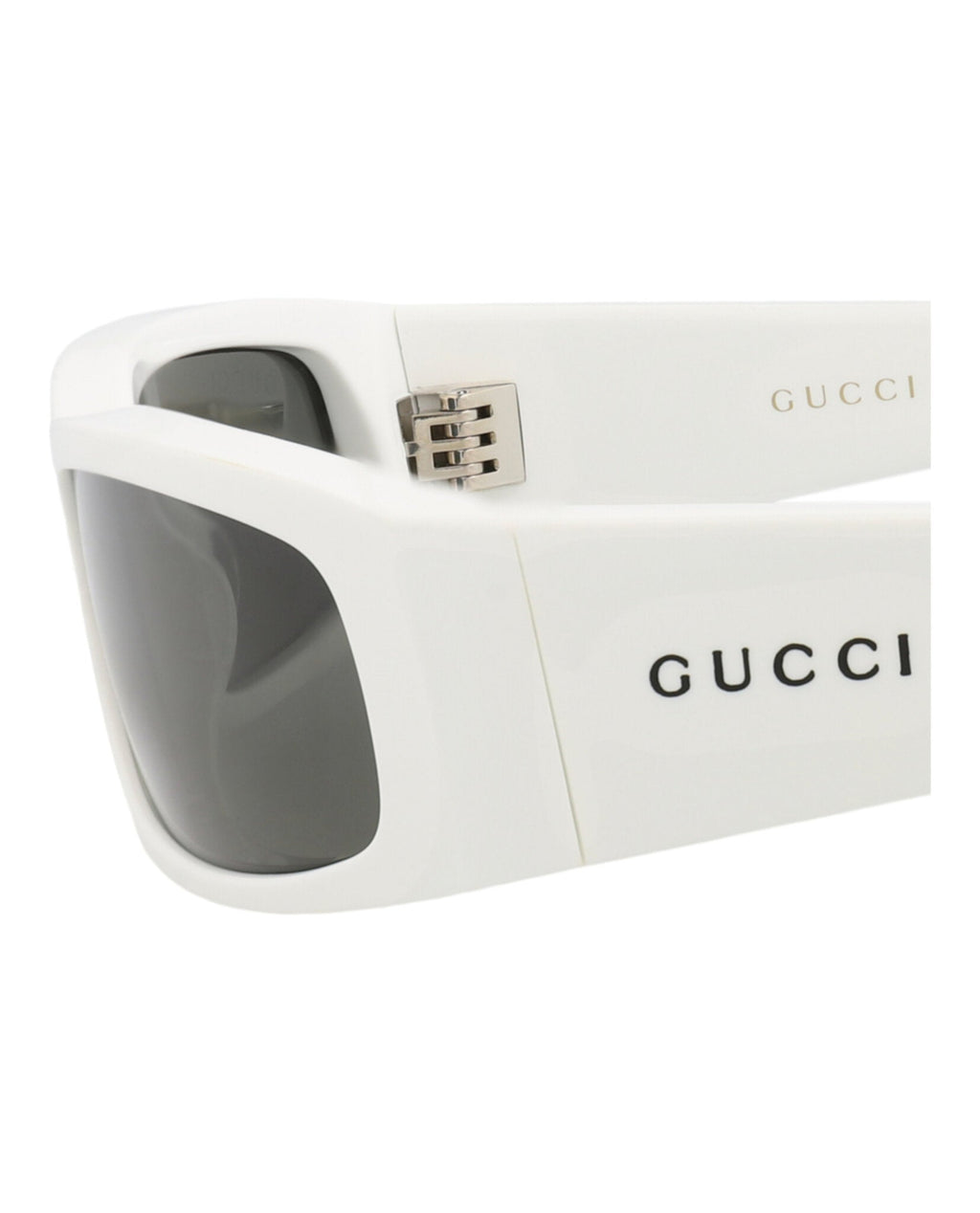 Gucci Mens Square/Rectangle White White Grey Fashion Designer Eyewear