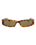 Gucci Mens Square/Rectangle Havana Havana Brown Fashion Designer Eyewear