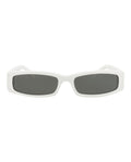 Gucci Mens Square/Rectangle White White Grey Fashion Designer Eyewear