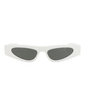 Gucci Womens Cat Eye White White Grey Fashion Designer Eyewear