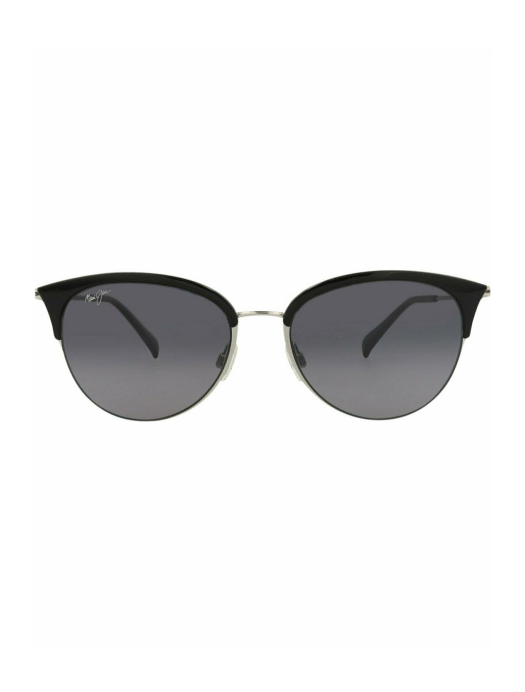Maui Jim Womens Cat Eye Black Silver Grey Fashion Designer Eyewear