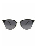 Maui Jim Womens Cat Eye Black Silver Grey Fashion Designer Eyewear