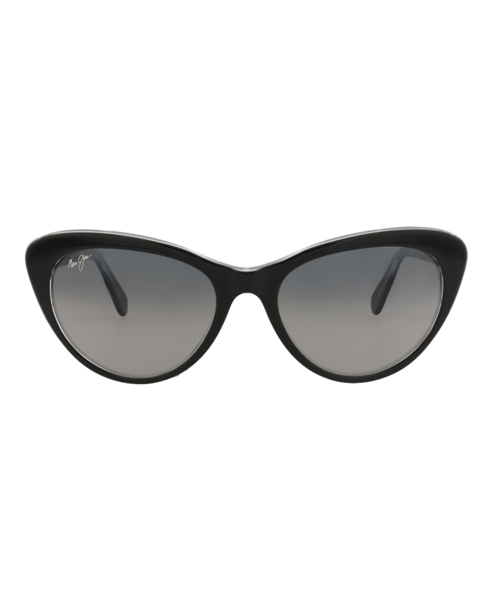 Maui Jim Womens Cat Eye Black Black Grey Fashion Designer Eyewear