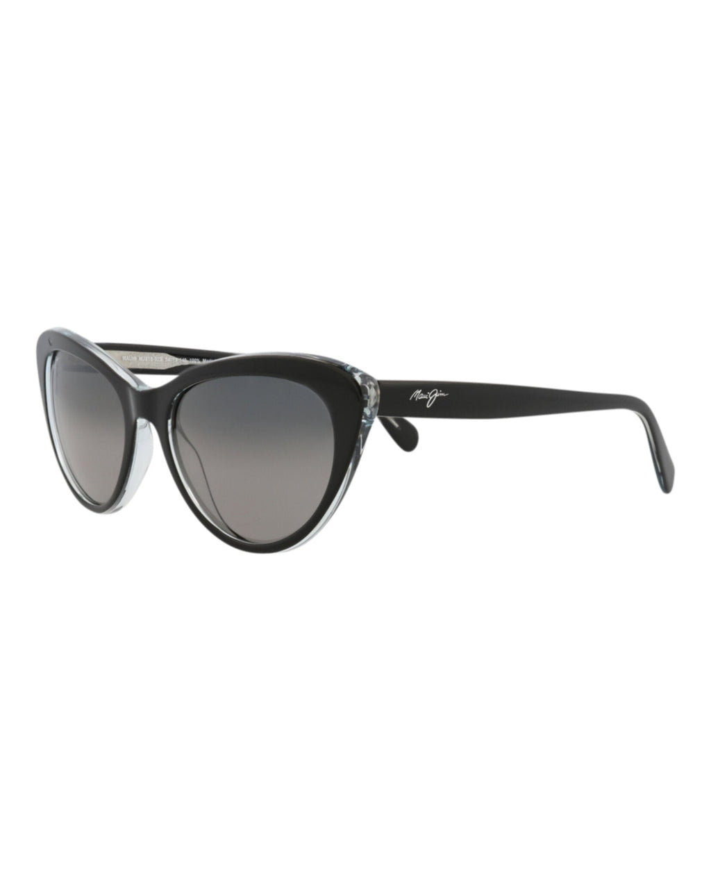 Maui Jim Womens Cat Eye Black Black Grey Fashion Designer Eyewear