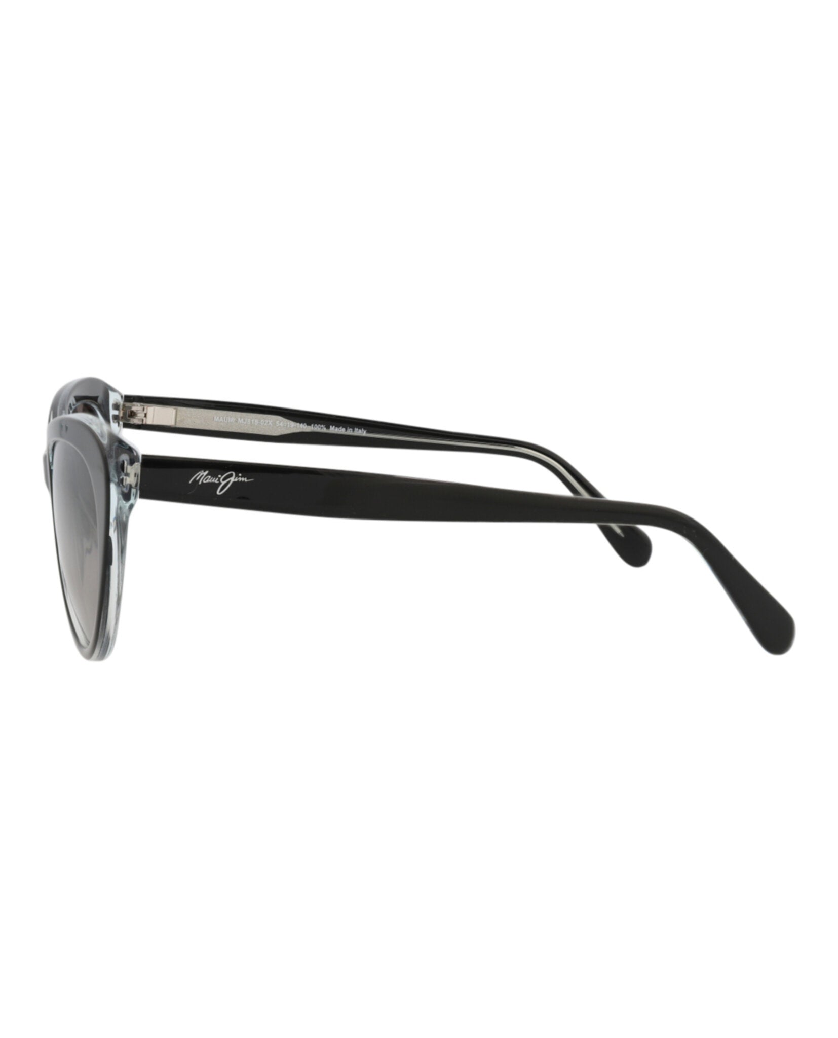 Maui Jim Womens Cat Eye Black Black Grey Fashion Designer Eyewear