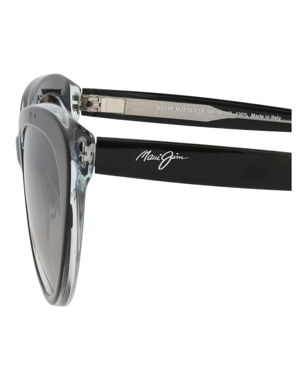 Maui Jim Womens Cat Eye Black Black Grey Fashion Designer Eyewear