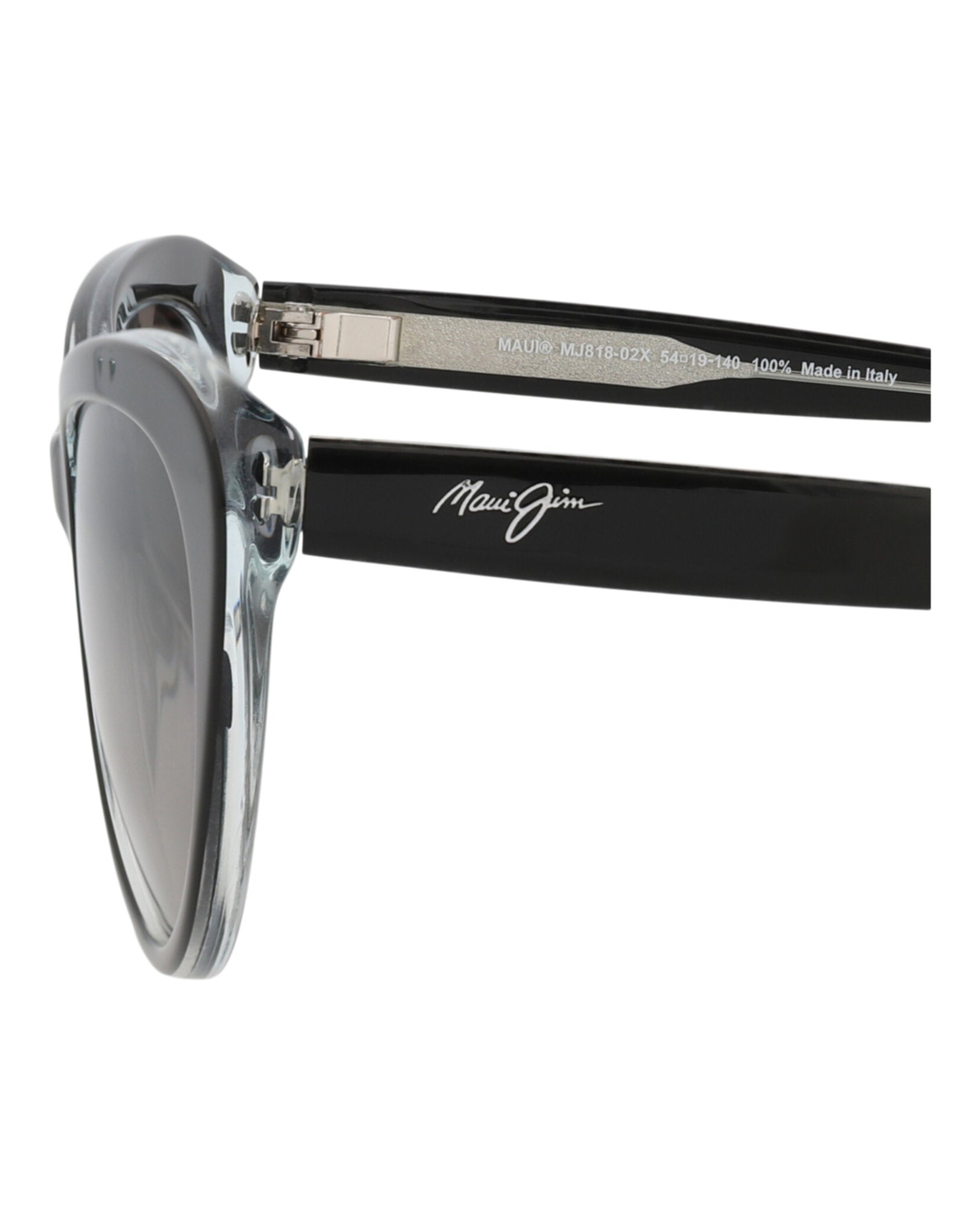Maui Jim Womens Cat Eye Black Black Grey Fashion Designer Eyewear