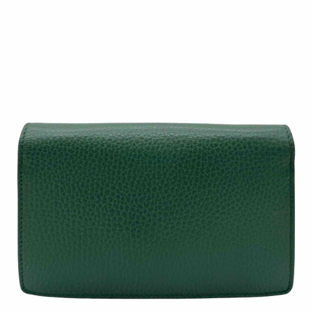 GUCCI Calfskin Mini Dionysus Chain Crossbody Green Crossbody