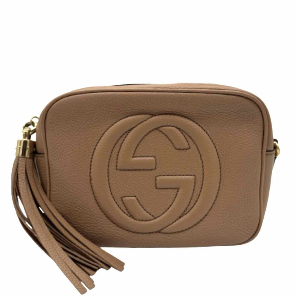 GUCCI Calfskin Small Soho Disco Camelia Crossbody