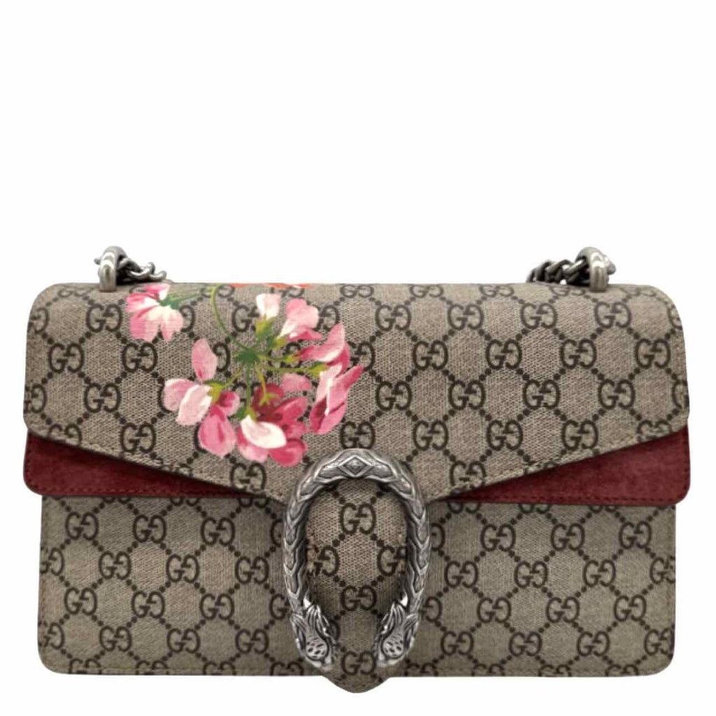 GUCCI Supreme Monogram Blooms Dionysus Shoulder Bag