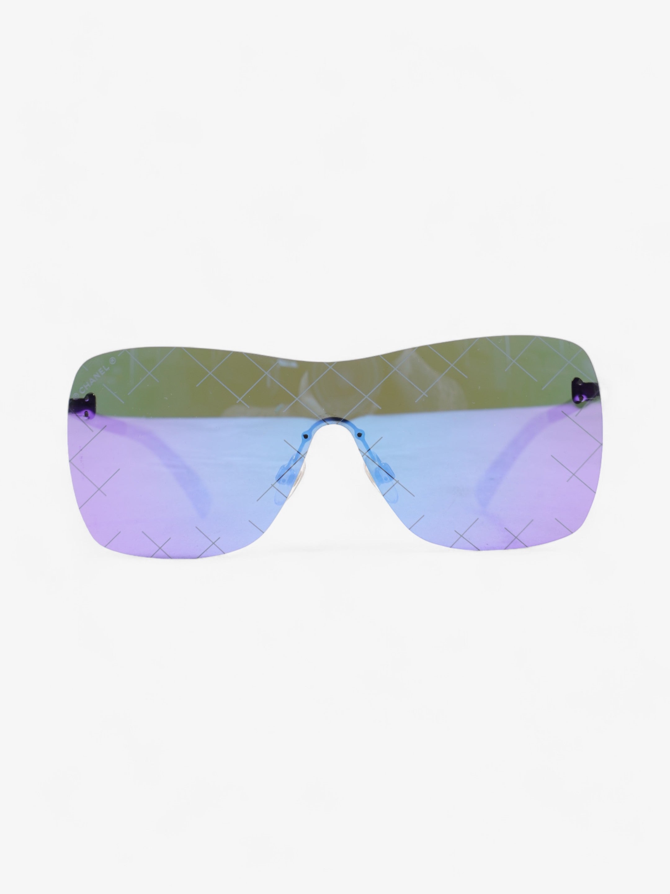 Chanel Oversized Mirror Sunglasses Purple Acetate 140mm