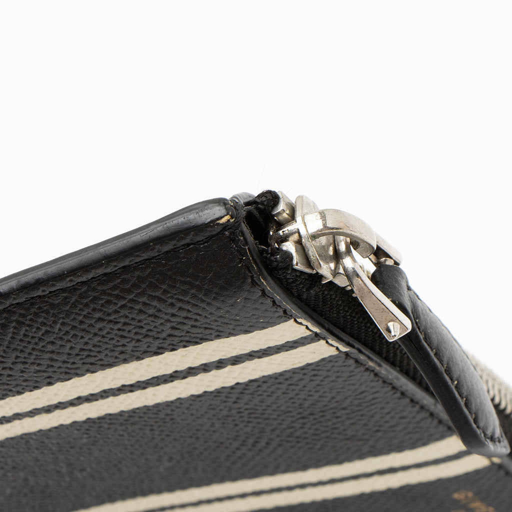 Givenchy Calfskin Striped Zip Pouch
