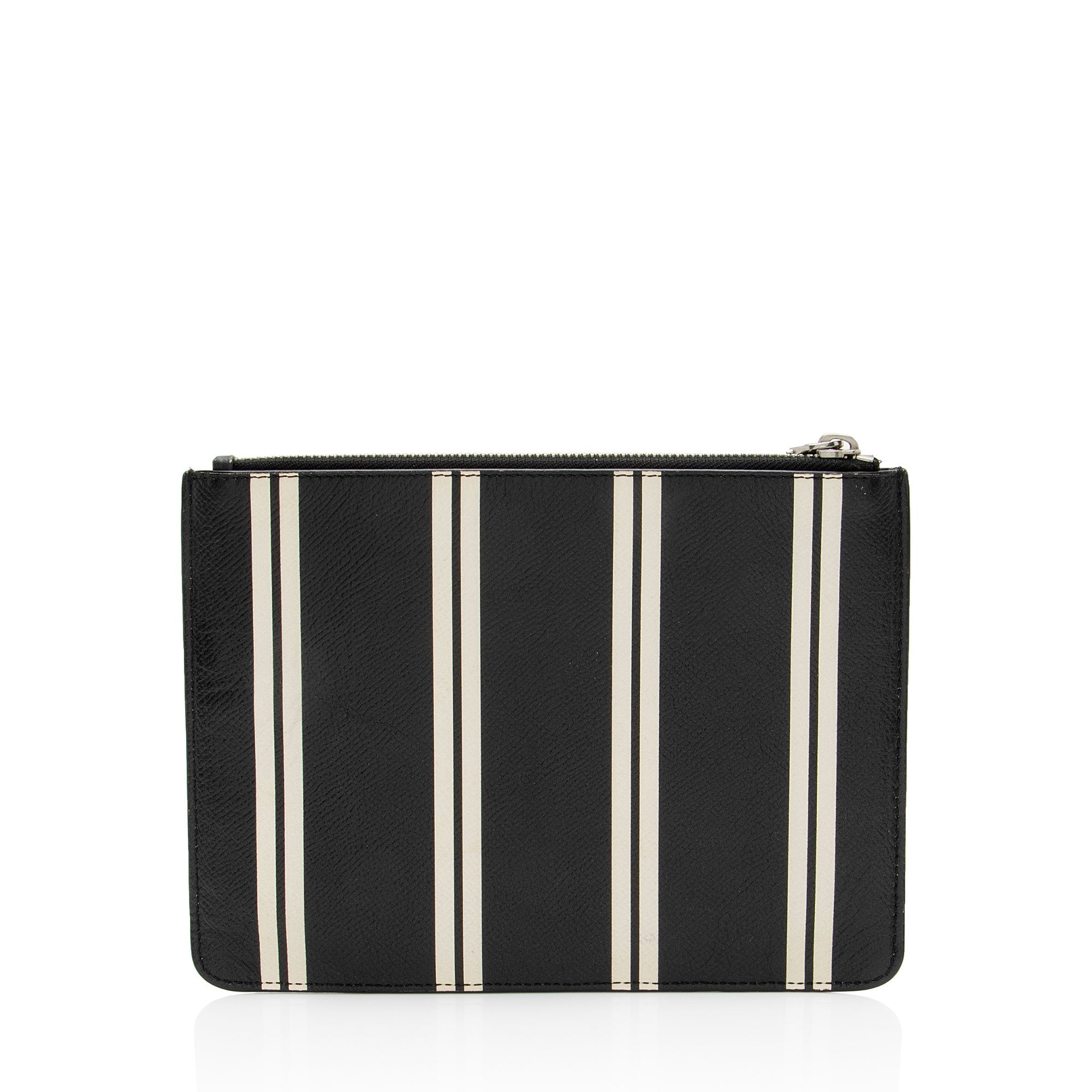 Givenchy Calfskin Striped Zip Pouch