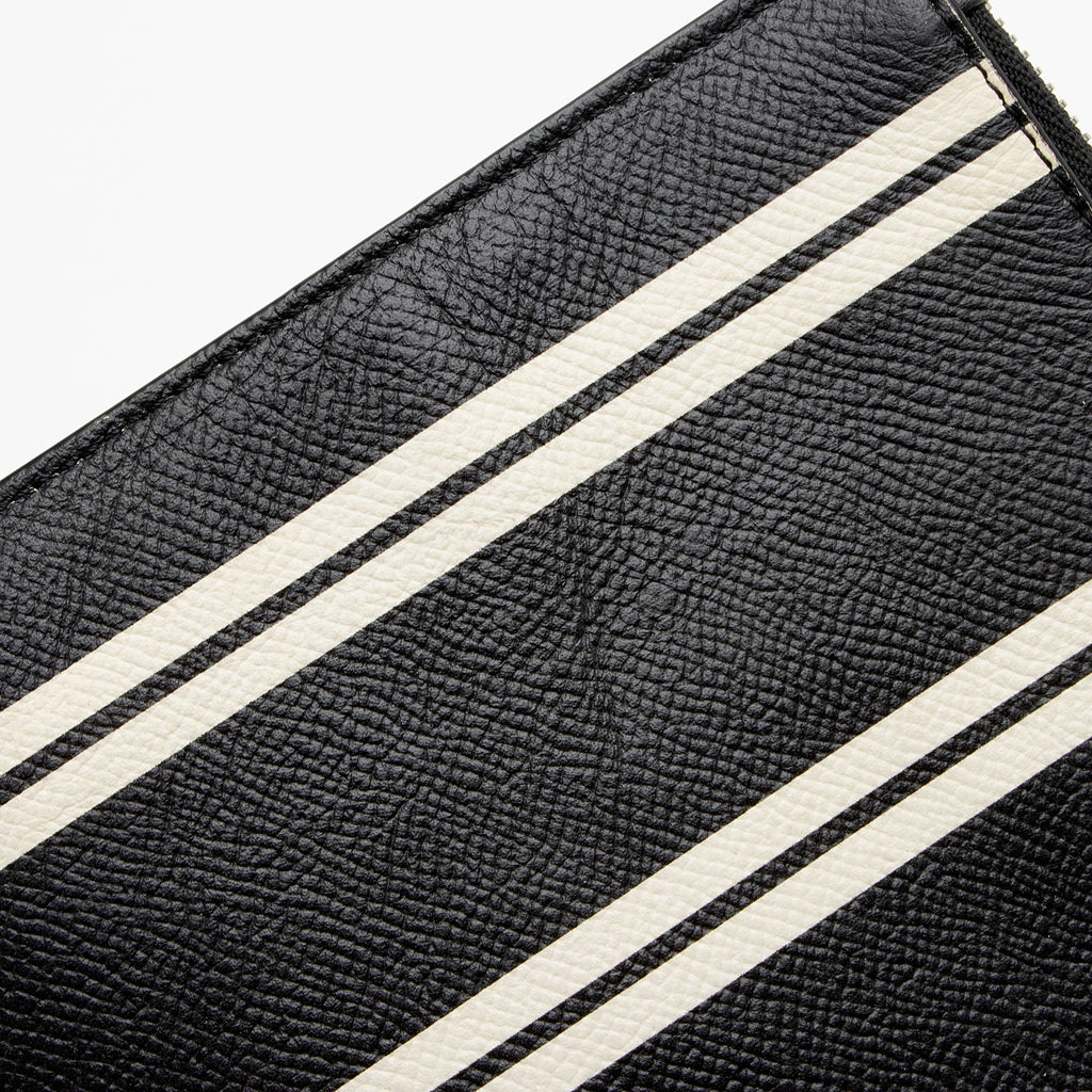 Givenchy Calfskin Striped Zip Pouch