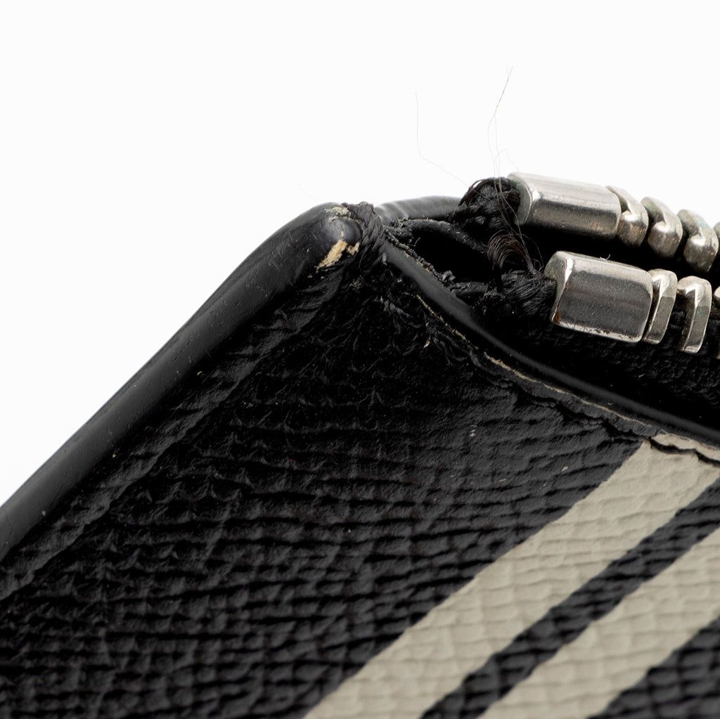 Givenchy Calfskin Striped Zip Pouch