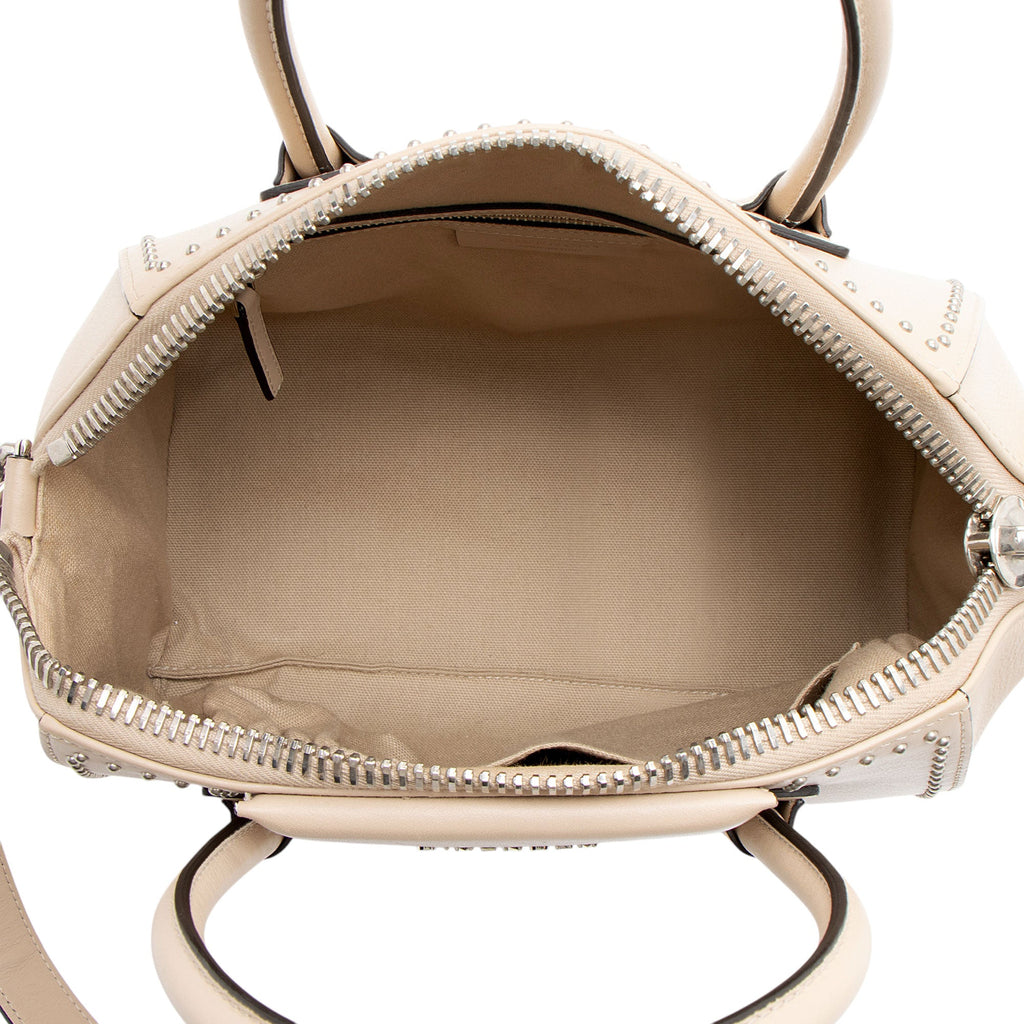 Givenchy Calfskin Studded Antigona Small Satchel