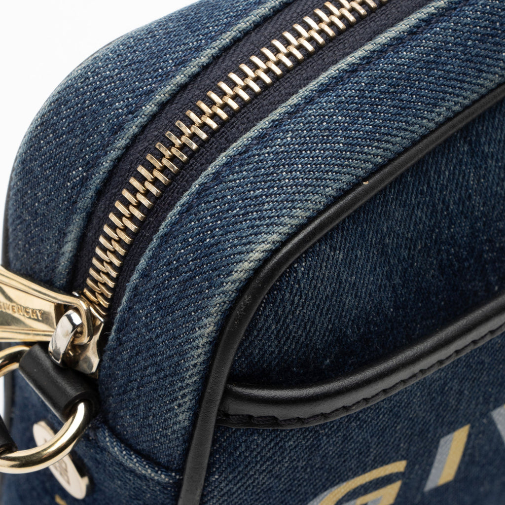 Givenchy Denim Shadow Logo Bond Camera Bag