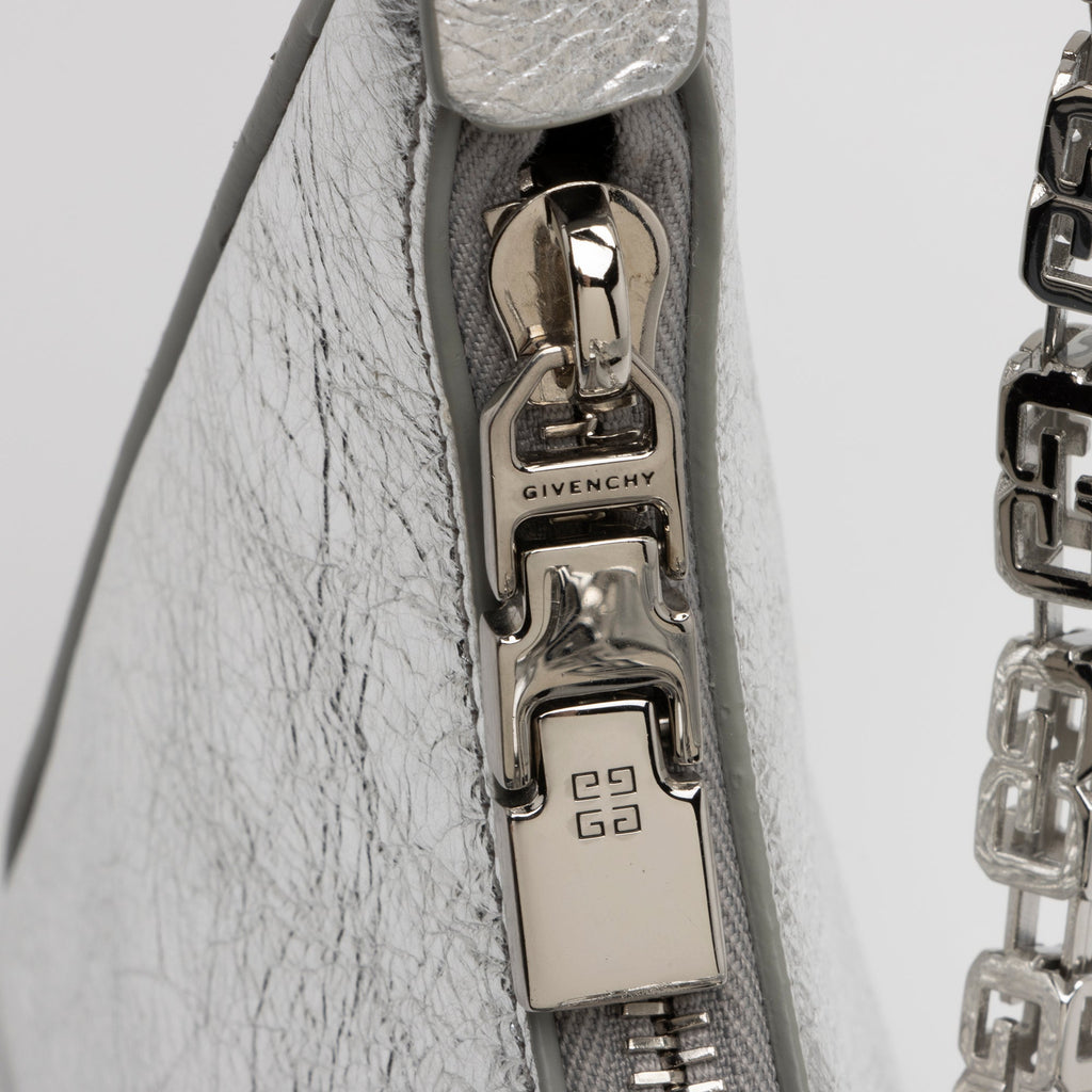 Givenchy Metallic Calfskin Moon Cut Out Mini G Cube Chain Bag (SHF-cJqTKf)