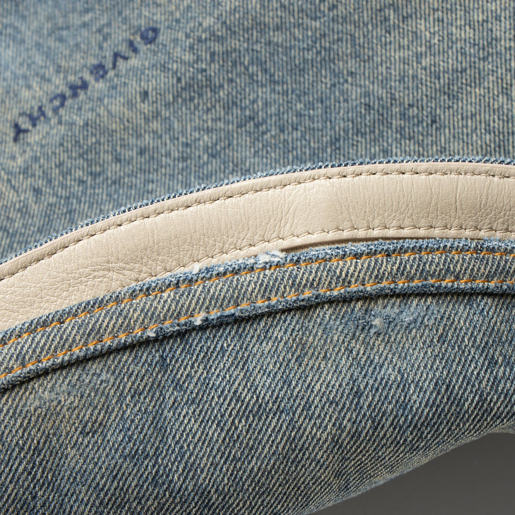 Givenchy Washed Denim Voyou Medium Shoulder Bag