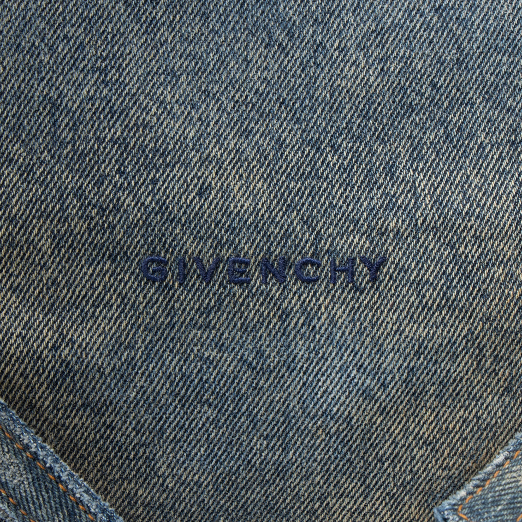 Givenchy Washed Denim Voyou Medium Shoulder Bag